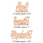 10k Rose Gold Diamond-cut Heart Name Plate view 6