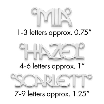 10K White Gold Name Plate