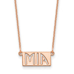14K Rose Gold 1-3 Letter cut-out Name Bar Necklace view