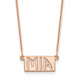 14K Rose Gold 1-3 Letter cut-out Name Bar Necklace