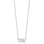 14K White Gold 1-3 Letter cut-out Name Bar Necklace view