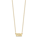 14K Yellow Gold 1-3 Letter cut-out Name Bar Necklace view