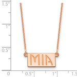 14K Rose Gold 1-3 Letter Name Bar Necklace view