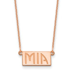 14K Rose Gold 1-3 Letter Name Bar Necklace view