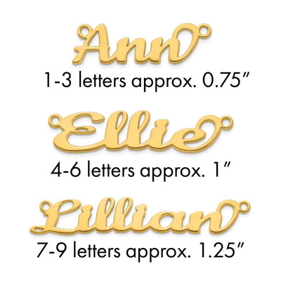 10K Yellow Gold Name Plate