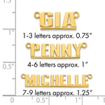 Sterling Silver/14k Rose Gold Underlined Name Plate view 25