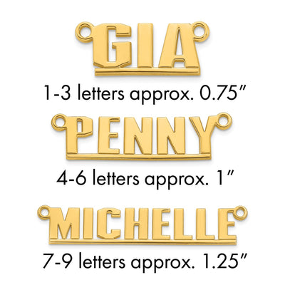 Sterling Silver/14K Rose Gold Underlined Name Plate