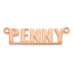 Sterling Silver/14k Rose Gold Underlined Name Plate view 8