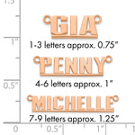 Sterling Silver/14k Rose Gold Underlined Name Plate view 23