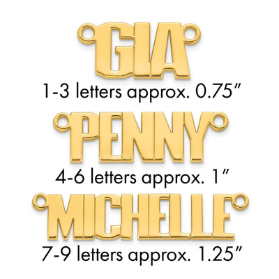 Atlantico Font Custom Name Plate Necklace