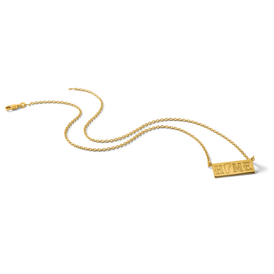 Sterling Silver/Gold-Plated Home/State Necklace, 18 x 24.68mm