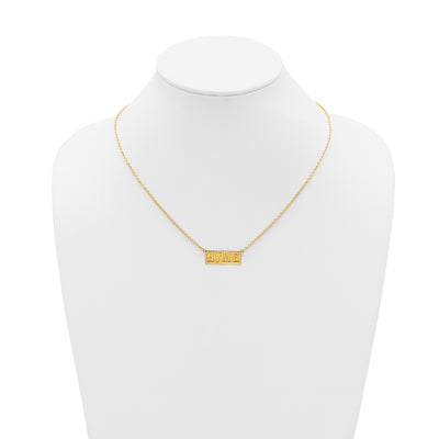Sterling Silver/Gold-Plated Home/State Necklace, 18 x 24.68mm