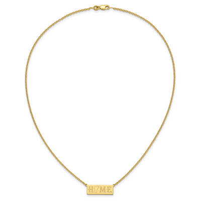 Sterling Silver/Gold-Plated Home/State Necklace, 18 x 24.68mm
