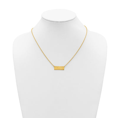 Sterling Silver/Gold-Plated Home/State Necklace, 18 x 24.65mm