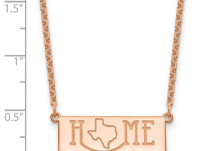 Sterling Silver/Rose Gold-Plated HOME/STATE Necklace (Style XNA1519RP)