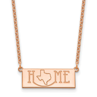 Sterling Silver/Rose Gold-Plated HOME/STATE Necklace (Style XNA1519RP)