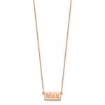 14K Rose Gold 1-3 Letter Name Bar Necklace view
