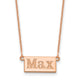 14K Rose Gold 1-3 Letter Name Bar Necklace