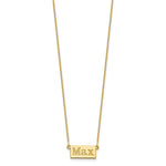 14K Yellow Gold 1-3 Letter Name Bar Necklace view