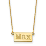 14K Yellow Gold 1-3 Letter Name Bar Necklace view