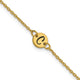 14K Yellow Gold Brushed 1 Station Disc with Epoxy Initial Bracelet