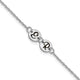 14K White Gold Brushed 2 Station Disc with Epoxy Initial Bracelet