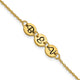 14K Yellow Gold Brushed 3 Disc with Epoxy Initial Bracelet