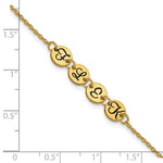14K Yellow Gold Brushed 4 Disc with Epoxy Initial Bracelet view