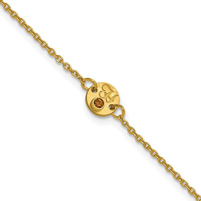 14K yellow gold birthstone bracelet