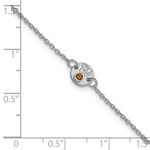 14K White Gold 1 Disc with Initial and Birthstone Bracelet view