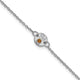 14K White Gold 1 Disc with Initial and Birthstone Bracelet