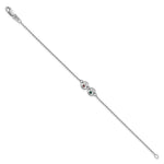 14K White Gold 2 Disc with Initial and Birthstone Bracelet view