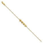 14K Yellow Gold 4 Disc with Initial and Birthstone Bracelet view