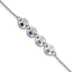 14K White Gold 4 Disc with Initial and Birthstone Bracelet