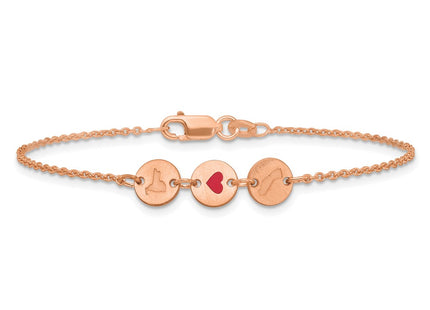 SS/Rose Plated Bracelets Style XNA1524RP - Classique Jewelry Inc.