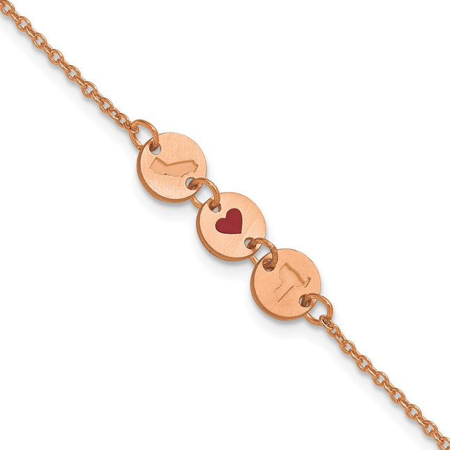 SS/Rose Plated Bracelets Style XNA1524RP - Classique Jewelry Inc.