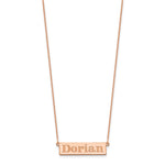 14K Rose Gold 4-6 Letter Name Bar Necklace view