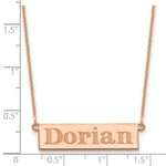 14K Rose Gold 4-6 Letter Name Bar Necklace view