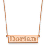 14K Rose Gold 4-6 Letter Name Bar Necklace view