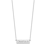 14K White Gold 4-6 Letter Name Bar Necklace view