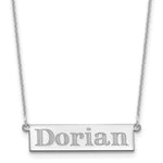 14K White Gold 4-6 Letter Name Bar Necklace view