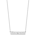 14K White Gold 7-9 Letter Name Bar Necklace view
