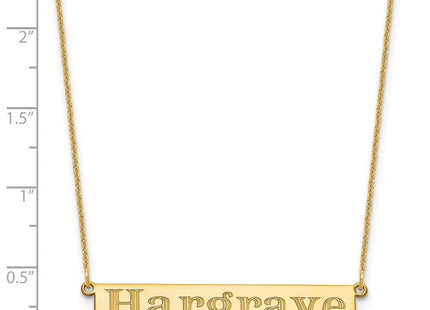 14k Yellow Gold 7-9 Letter Name Bar Necklace (Style XNA1526Y)