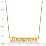 14K Yellow Gold 7-9 Letter Name Bar Necklace view