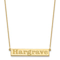 14K Yellow Gold 7-9 Letter Name Bar Necklace