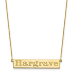 14K Yellow Gold 7-9 Letter Name Bar Necklace view