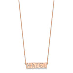 14K Rose Gold 4-6 Letter cut-out Name Bar Necklace view