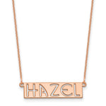 14K Rose Gold 4-6 Letter cut-out Name Bar Necklace view