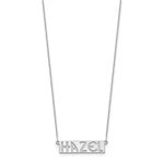 14K White Gold 4-6 Letter cut-out Name Bar Necklace view