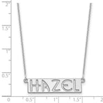 14K White Gold 4-6 Letter cut-out Name Bar Necklace view